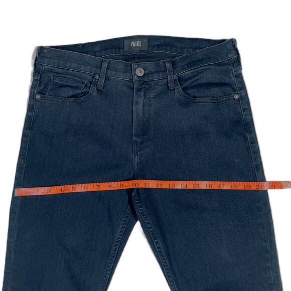 Paige Men's Lennox Slim Jeans 33 x 32 Deep Indigo - Picture 9 of 15